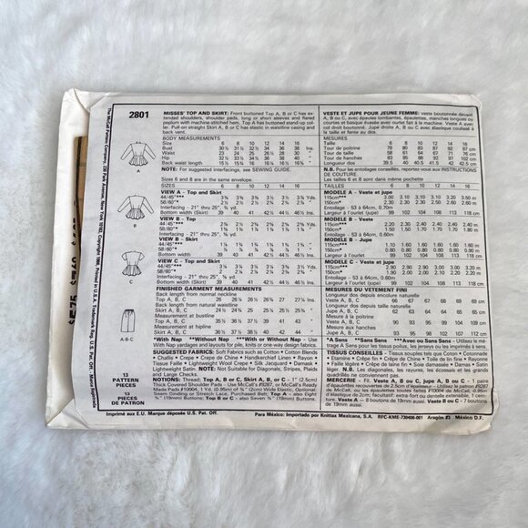 2 McCall's Sewing Patterns - Picture 3 of 5